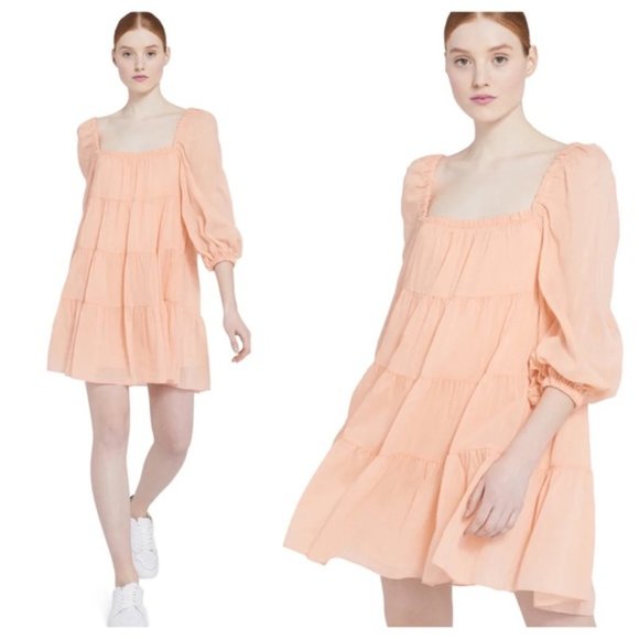 ALICE + OLIVIA Rowen Square Neck Mini Dress US Medium - Picture 4 of 12